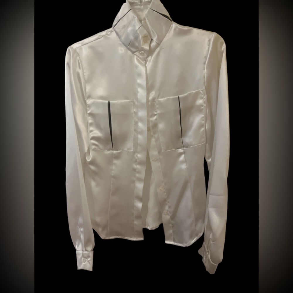 Koel Size Small. Polyester Button Down Blouse. Bl… - image 1